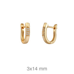 PENDIENTES PLATA B.ORO CIRCONITAS CATALAN