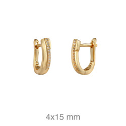 PENDIENTES PLATA B.ORO CIRCONITAS CATALAN