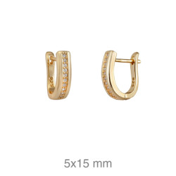 PENDIENTES PLATA B.ORO CIRCONITAS CATALAN