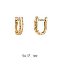 PENDIENTES PLATA B.ORO CIRCONITAS CATALAN