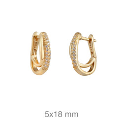 PENDIENTES PLATA B.ORO CIRCONITAS CATALA