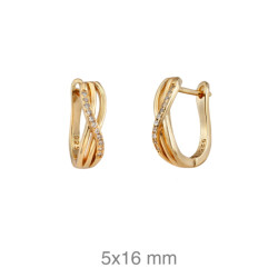 PENDIENTES PLATA B.ORO CIRCONITAS CATALAN