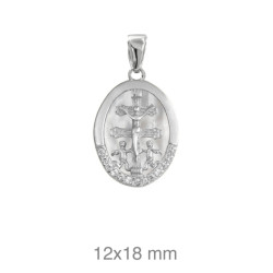 CRUZ PLATA CARAVACA NACAR 10X18 MM
