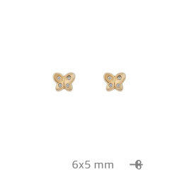 PENDIENTES PLATA B.ORO+e MARIPOSA CIRCONITAS