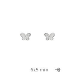 PENDIENTES PLATA MARIPOSA CIRCONITAS