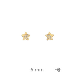PENDIENTES PLATA B.ORO+e ESTRELLA CIRCONITAS