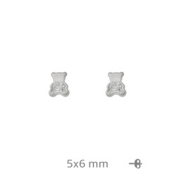 PENDIENTES PLATA OSO CIRCONITAS