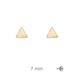 PENDIENTES PLATA B.ORO TRIANGULO LISO