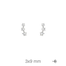 PENDIENTES PLATA CIRCONITAS PRESION