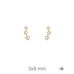 PENDIENTES PLATA B.ORO CIRCONITAS PRESION