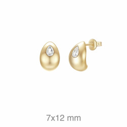 PENDIENTES PLATA B.ORO CIRCONITA PRESION
