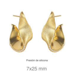 PENDIENTES PLATA B.ORO CIRCONITAS