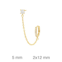 PENDIENTE PLATA B.ORO EAR CUFF ZTAS (UD)