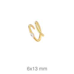 PENDIENTE PLATA B.ORO EAR CUFF ZTA (UD)