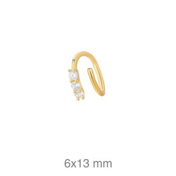PENDIENTE PLATA B.ORO EAR CUFF ZTAS (UD)
