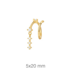 PENDIENTE PLATA B.ORO EAR CUFF ZTAS (UD)