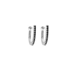 PENDIENTES PLATA EAR CUFF ZTAS NEGRAS