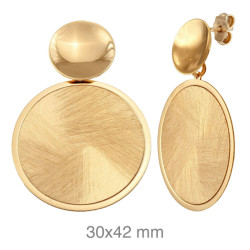 PENDIENTES PLATA B.ORO GEOMETRICOS RAYADO