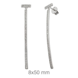 PENDIENTES PLATA CIRCONITAS PRESION