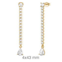 PENDIENTES PLATA B.ORO CIRCONITAS