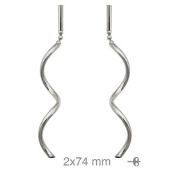PENDIENTES PLATA LISO ONDAS