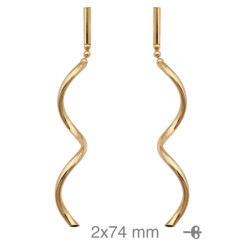 PENDIENTES PLATA B.ORO LISO ONDAS