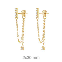 PENDIENTES PLATA B.ORO+e ZTAS CADENA