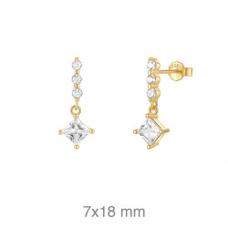 PENDIENTES PLATA B.ORO+e CIRCONITAS PRESION