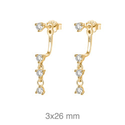 PENDIENTES PLATA B.ORO+e CIRCONITAS