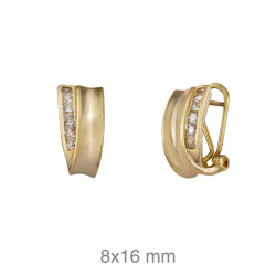 PENDIENTES PLATA B.ORO CIRCONITAS OMEGA
