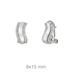 PENDIENTES PLATA RODIO CIRCONITAS OMEGA