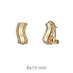 PENDIENTES PLATA B.ORO CIRCONITAS OMEGA