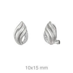 PENDIENTES PLATA RODIO CIRCONITAS OMEGA