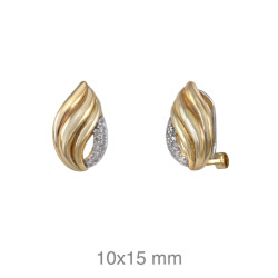 PENDIENTES PLATA BICOLOR CIRC. OMEGA
