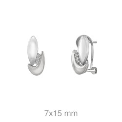 PENDIENTES PLATA RODIO CIRCONITAS OMEGA