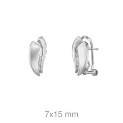 PENDIENTES PLATA RODIO CIRCONITAS OMEGA