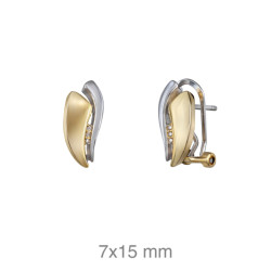 PENDIENTES PLATA BICOLOR CIRC. OMEGA