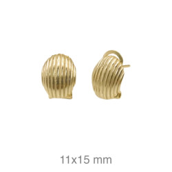 PENDIENTES PLATA B.ORO+e GALLONADO OMEGA