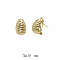 PENDIENTES PLATA B.ORO+e GALLONADO OMEGA