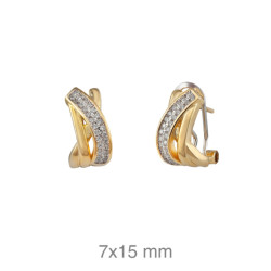 PENDIENTES PLATA BICOLOR ZTAS OMEGA