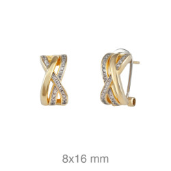 PENDIENTES PLATA BICOLOR ZTAS OMEGA