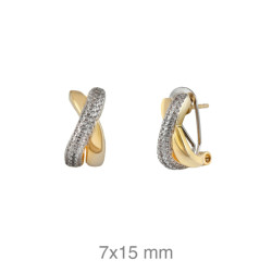 PENDIENTES PLATA BICOLOR ZTAS OMEGA