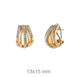 PENDIENTES PLATA BICOLOR ZTAS OMEGA