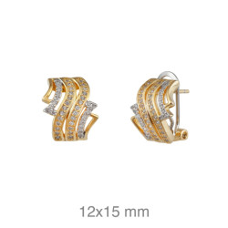 PENDIENTES PLATA BICOLOR ZTAS OMEGA