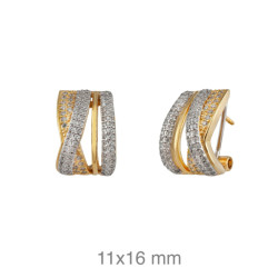 PENDIENTES PLATA BICOLOR ZTAS OMEGA
