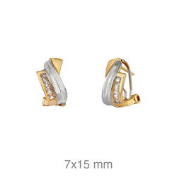 PENDIENTES PLATA BICOLOR ZTAS OMEGA