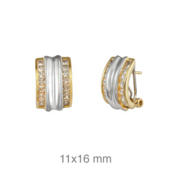 PENDIENTES PLATA BICOLOR ZTAS OMEGA
