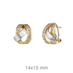 PENDIENTES PLATA BICOLOR ZTAS OMEGA