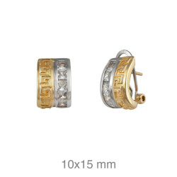PENDIENTES PLATA BICOLOR ZTAS OMEGA