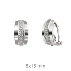 PENDIENTES PLATA CIRCONITAS OMEGA